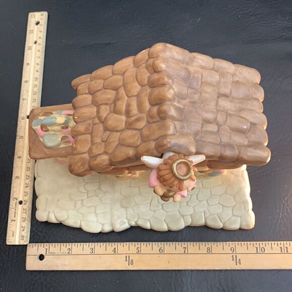 Nativity Manager Christmas Holiday Scene Fairy Lighted  5 X 10 Inch Stone house - Picture 9 of 10